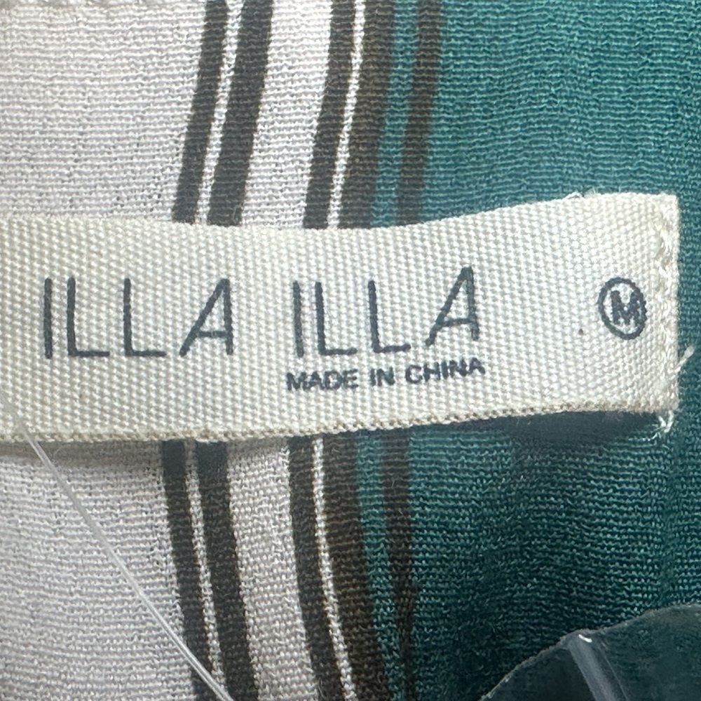 NWOT SIZE M ILLA ILLA Green and white Striped Jumpsuit - Picture 8 of 11